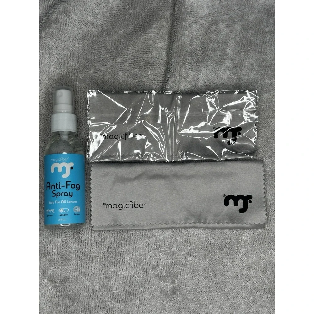 MagicFiber Anti-Fog Lens Cleaning 3-Piece Kit Spray and 2 Microfiber Cloths NEW